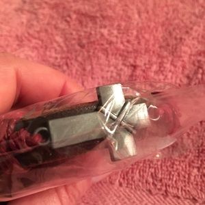 NWT- Unisex leather drawstring cross bracelet